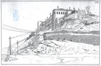 View of the Medieval Upper Town of Skopje (Kale) from the South (Drawing of an Unknown Author, Skopje 1920s/1930s, Državen arhiv na Republika Makedonija, Skopje)