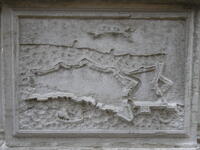 Representation of the Fortress of Zadar on the Church of S. Maria del Giglio in Venice (17th Century; © Mihailo St. Popović, 2009)