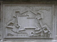 Representation of the Fortress of Spalato on the Church of S. Maria del Giglio in Venice (17th Century) photographed in 2009