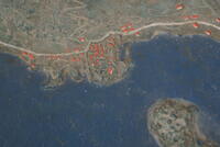 The City of Dubrovnik on the Austro-Hungarian Relief Map from 1916/1917 in Cetinje, Montenegro (2020)