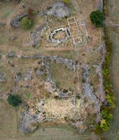 Bird's Eye View of the Excavation Site of Doclea, the Basilica A and Basilica B