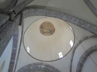 The Fresco of Christ Pantocrator in the Dome in the Church of St. Mary (Collegiata) in Kotor