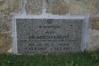 The Tombstone of Heinrich Ebert, the Son of Friedrich Ebert, the First President of Germany (1919-1925), in the German Military Cemetery in Prilep