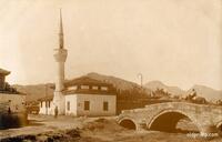 A Photograph showing the Ottoman Bridge "Kjemerlija" and the "White Mosque"