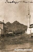 A Photograph showing the Ottoman Bridge "Kjemerlija" and the "White Mosque"