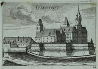 Das Schloß Ebreichsdorf (Ebrestorff) auf einem Kupferstich des Georg Matthäus Vischer (Wenns, 1628- Linz, 1696) aus Topographia Archidvcatvs Avstriæ Inf. Modernæ (1672)