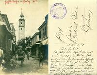 The Clock Tower in Prilep on a German Postcard from 1918