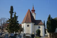 Die Ostseite der Pfarrkirche