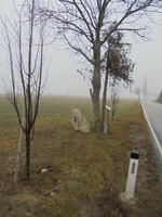 Der Luckate Stein neben der Landesstraße 4043 auf dem Weg nach Unterwaltersdorf