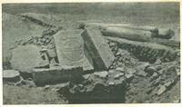 Marble Slabs and Columns of the Early Christian Basilica found during the Excavations in the First World War (Photograph published by Karl Hald)