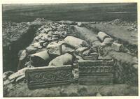 Marble Slabs and Columns of the Early Christian Basilica found during the Excavations in the First World War (Photograph published by Karl Hald)