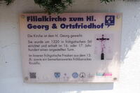 Die Kirche zum Heiligen Georg in Schranawand, Informationstafel
