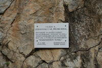 The Macedonian Translation of the German Inscription at the Western Entrance of the "Mackensen Tunnel" Fixed on the Cliff in 2002