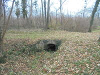 Die Wasserkanäle im Schloßpark des Schlosses Ebreichsdorf (in Richtung Badener Straße)
