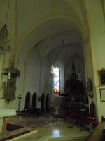 Der Innenraum der Pfarrkirche des Heiligen Johannes des Täufers in Trumau